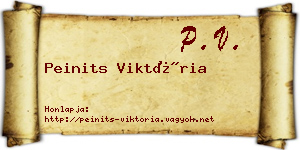 Peinits Viktória névjegykártya